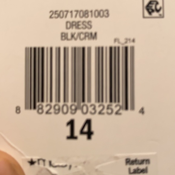 Lauren black/gray flowered boat neck gathered waist dress - Picture 11 of 11